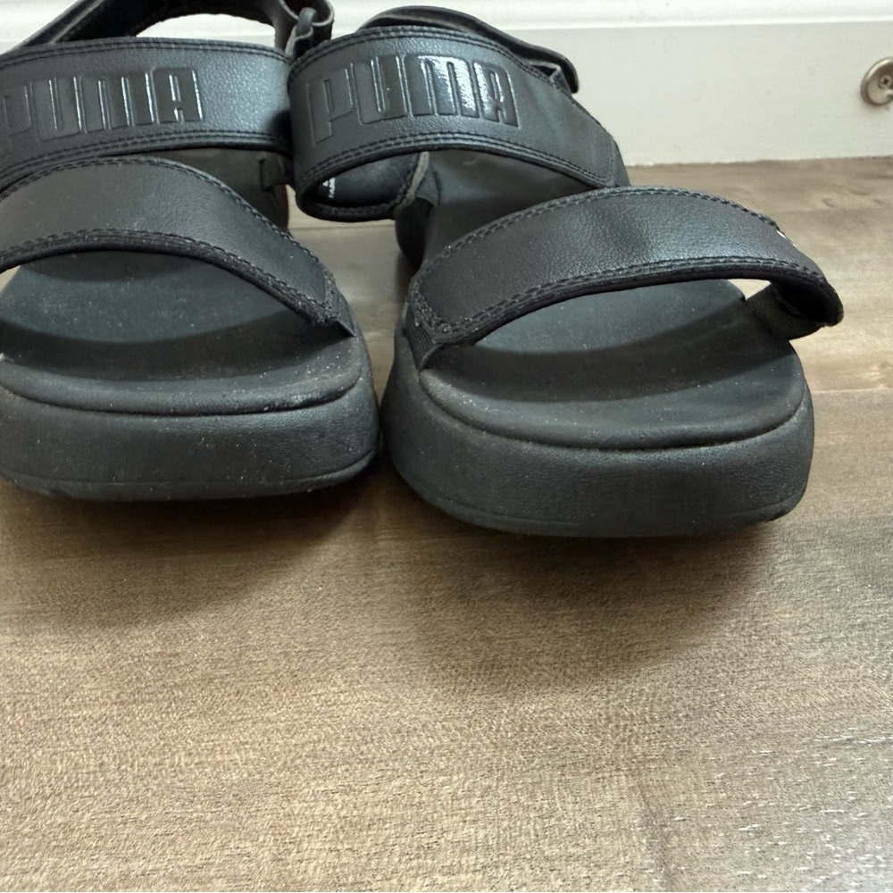 Puma Lily Slingback Sandal Women 7 Black Ankle Strap Comfort Adjustable Sporty - Picture 5 of 10